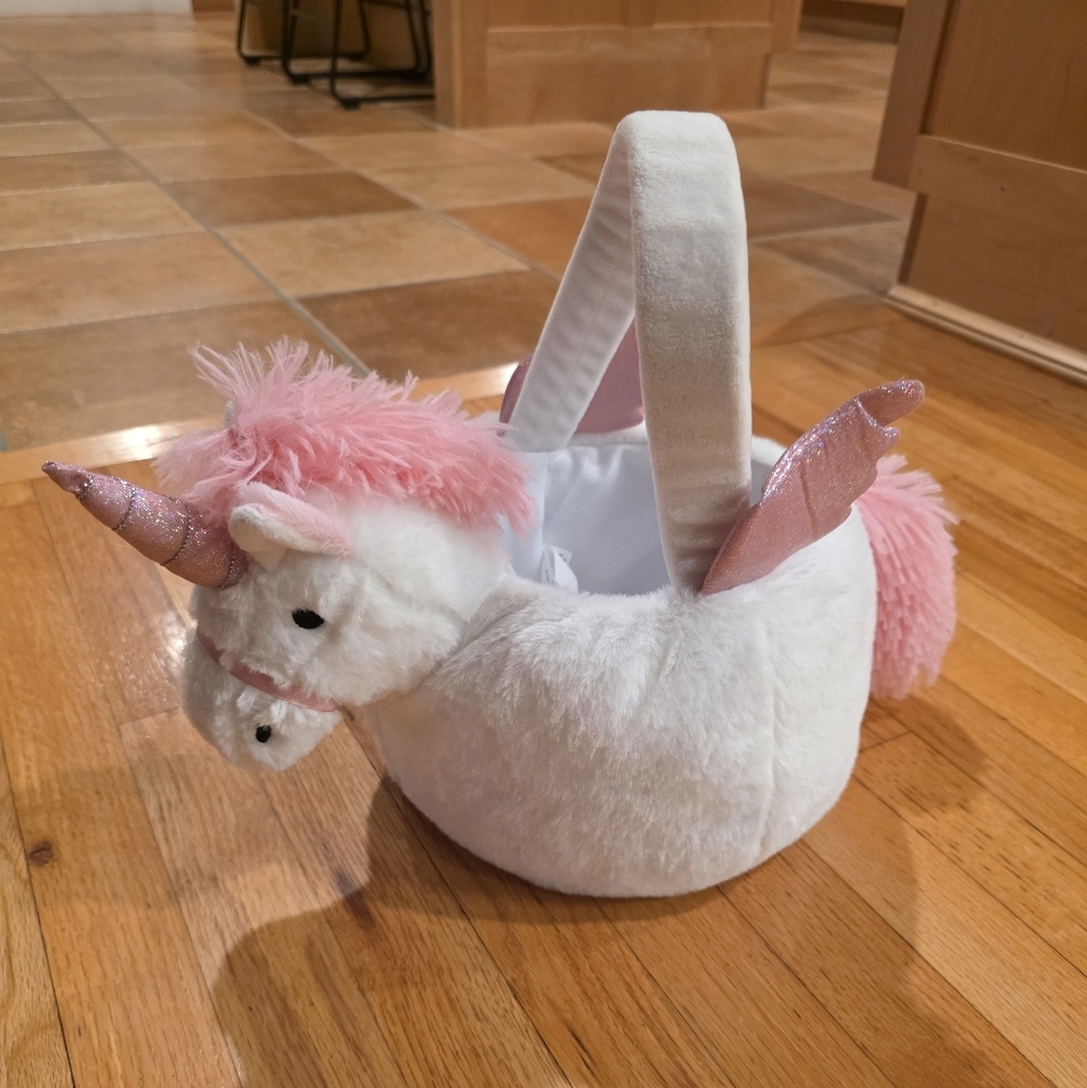 Unicorn Plush Candy Basket